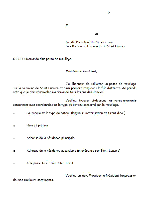 mouillage